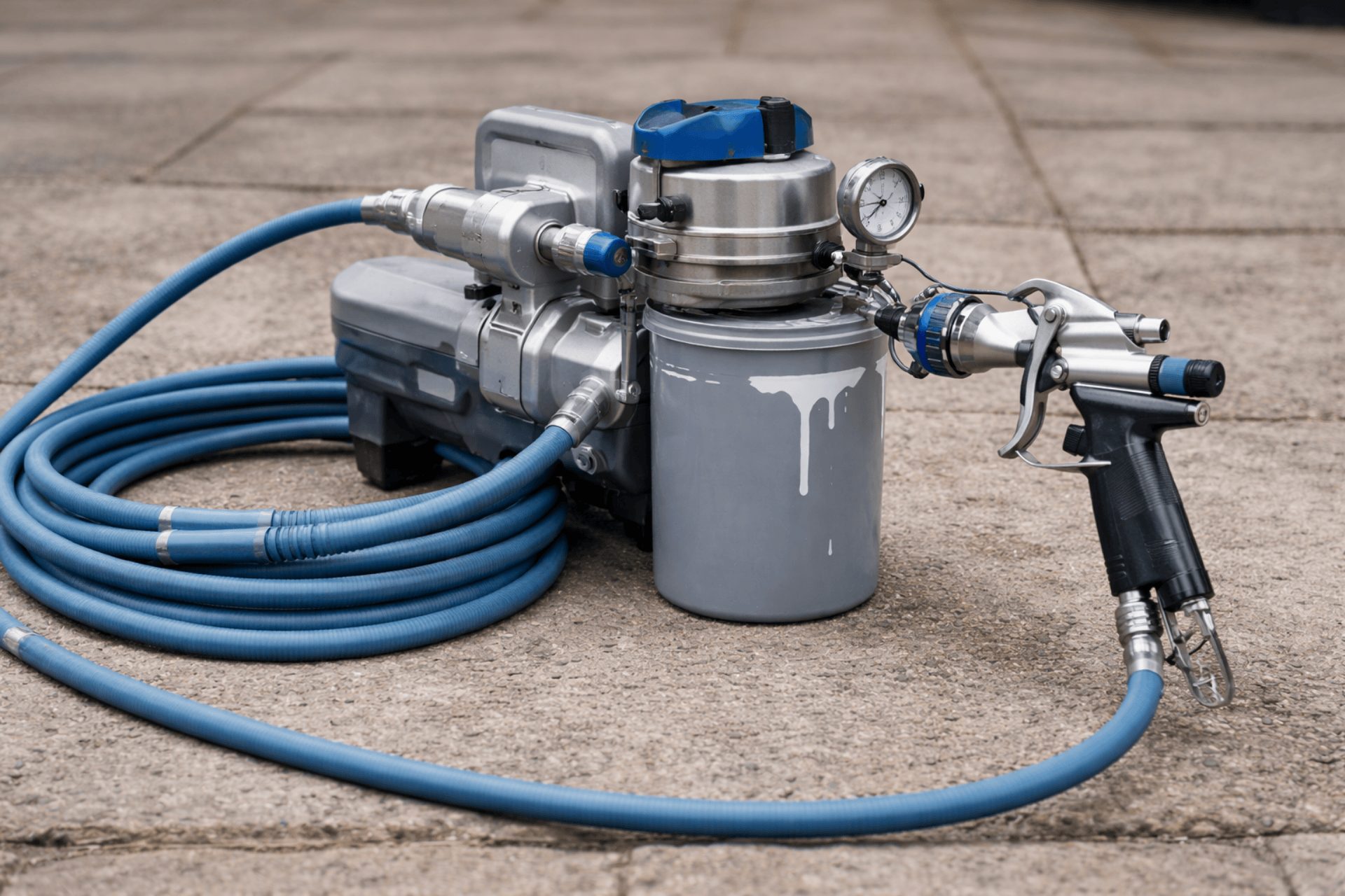 A photo of a UPVC paint sprayer gun